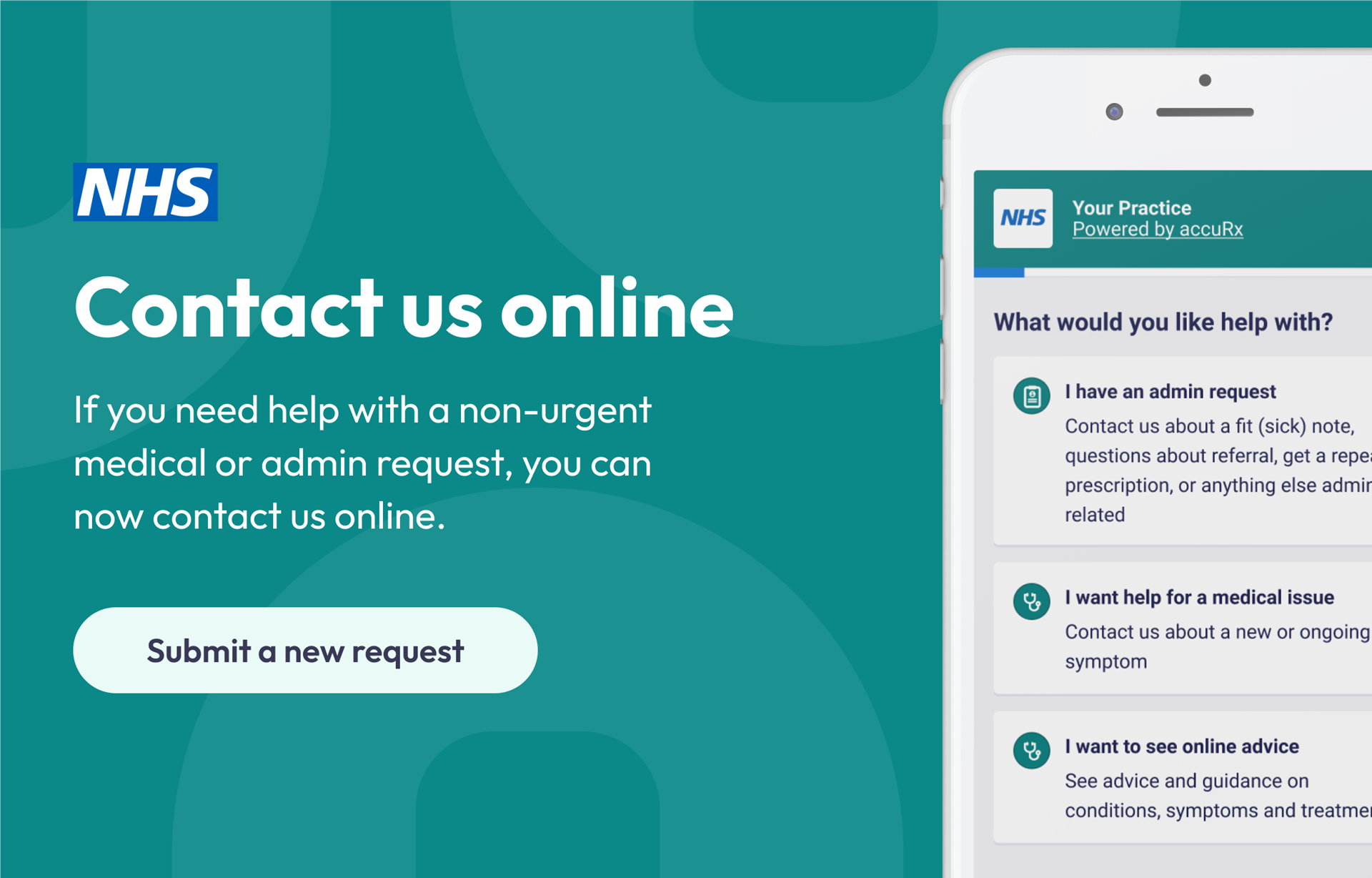 Contact us online banner