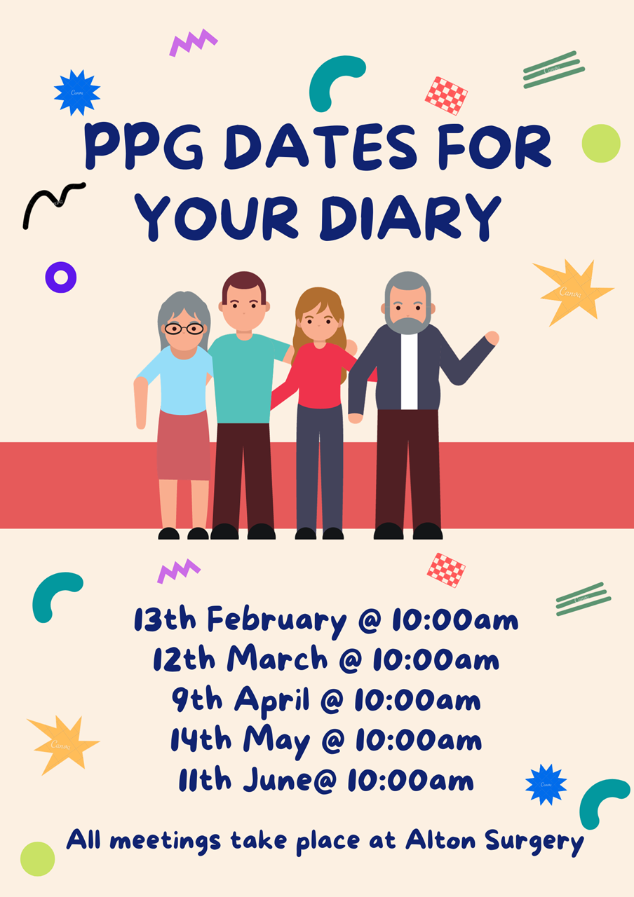 Poster detailing upcoming PPG meeting dates