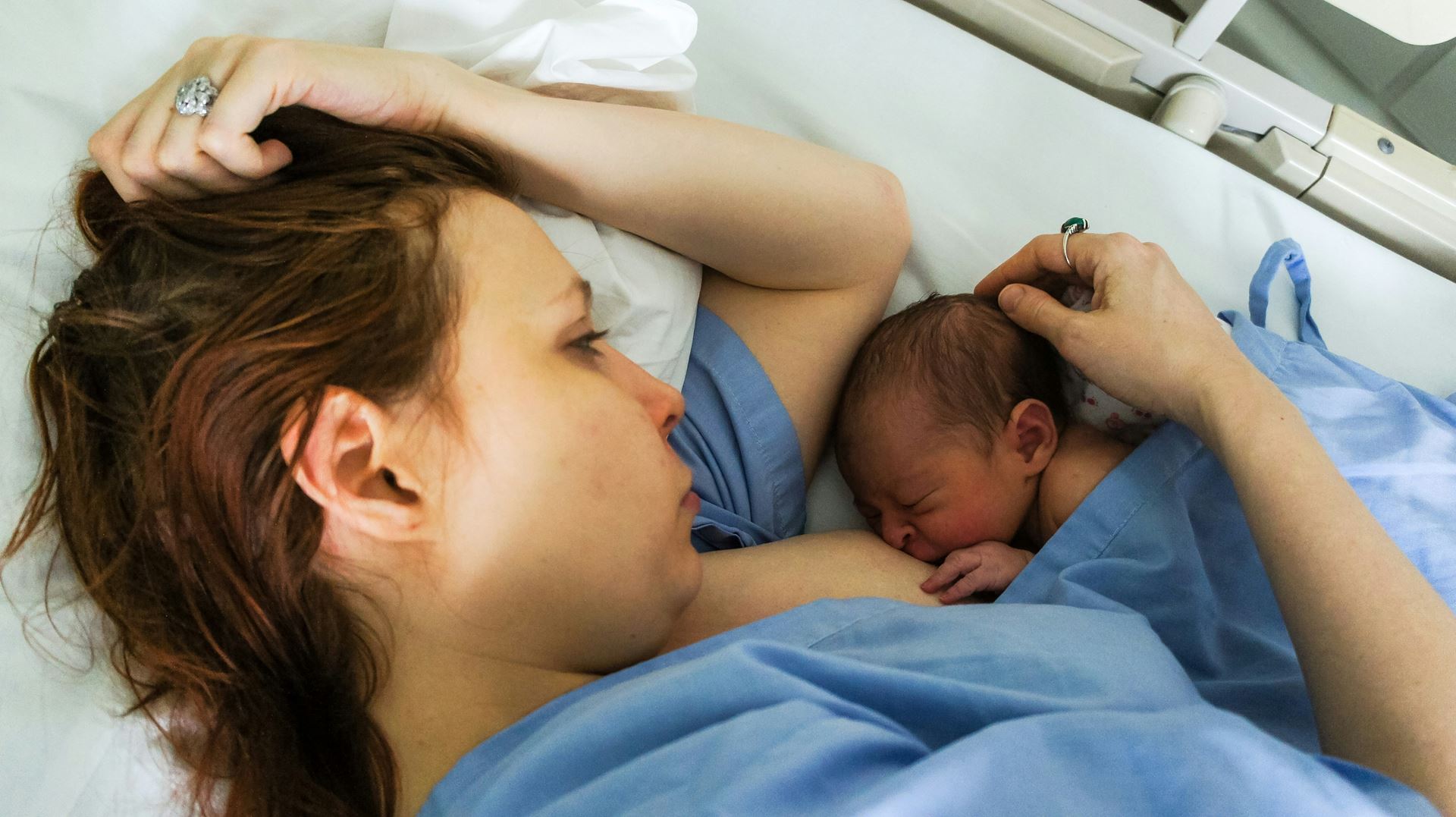new mother with baby